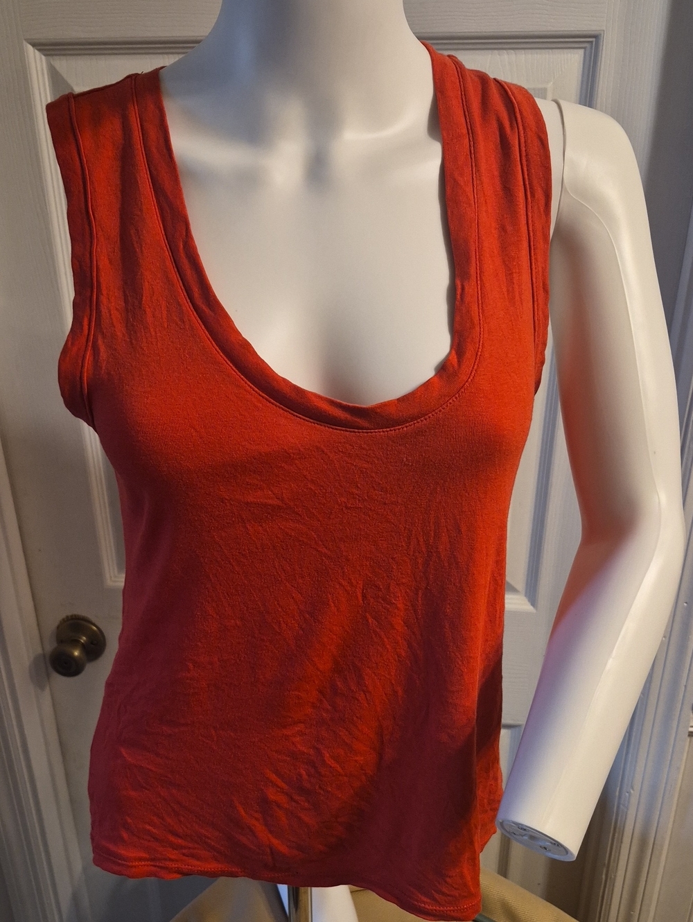 a new day Orange Scoop Neck Tank Top